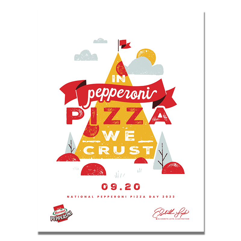 In Pepperoni Pizza We Crust - Custom Pepperoni Pizza Art