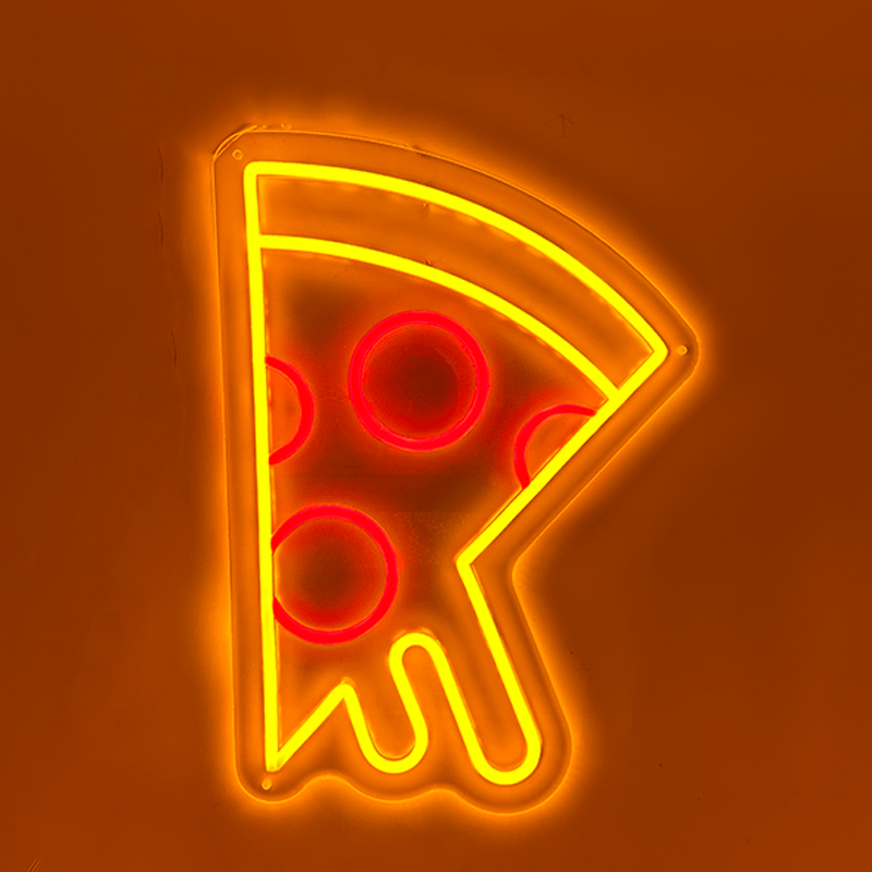 Neon Pepperoni Pizza Sign