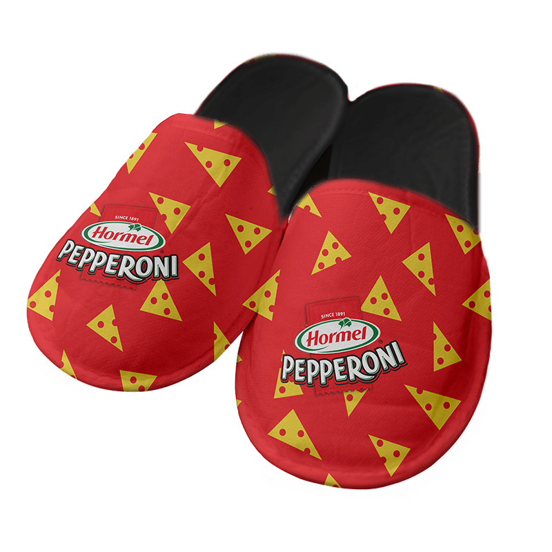 Slip-on Pepperoni Pizza Slippers