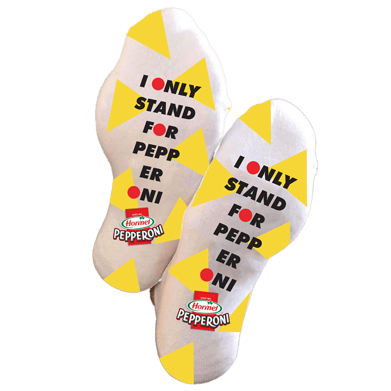 "I only stand for pepperoni" Socks